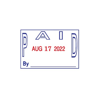 2000 Plus Dater, PAID, Blue and Red Inks (011033)