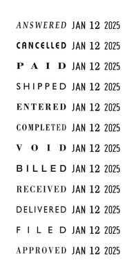 2000 Plus Message/Date Rectangle Stamps, , Black Ink (010180)