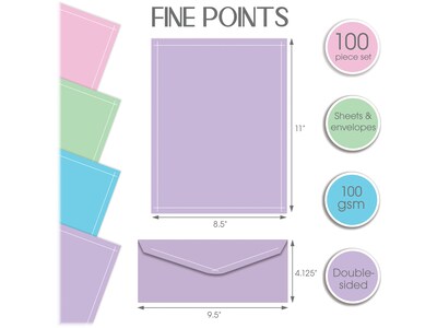Better Office Stationery Kits, Assorted Colors, 50/Set (63903)