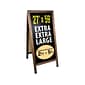 Excello Global Products Gigantic Sandwich Board Sidewalk Chalkboard Sign, Wood, 59" x 27" (EGP-HD-0240-OS)