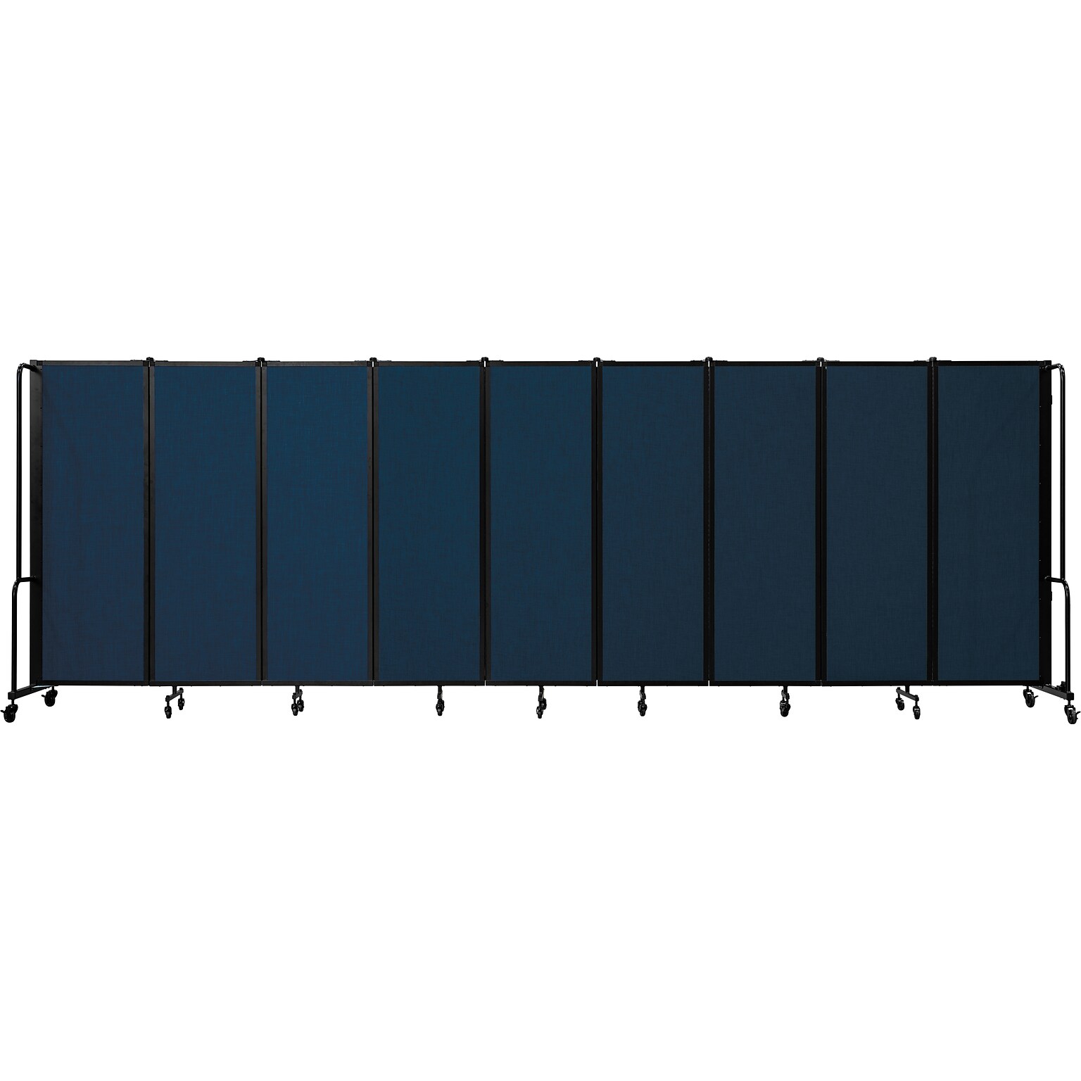 National Public Seating Robo Freestanding 9-Panel Room Divider, 72H x 210W, Blue PET (RDB6-9PT04)