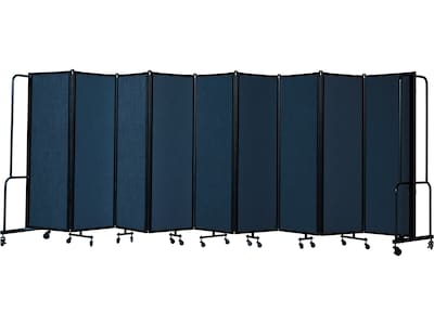 National Public Seating Robo Freestanding 9-Panel Room Divider, 72H x 210W, Blue PET (RDB6-9PT04)