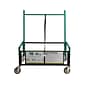 National Public Seating Metal Mobile Utility Cart with Lockable Wheels, Green/Black (TAD)
