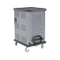 National Public Seating Oklahoma Sound Duet 2-Shelf Metal Mobile A/V Cart with Lockable Wheels, Silver (DCC)