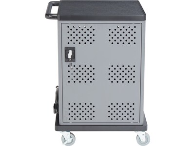 National Public Seating Oklahoma Sound Duet 2-Shelf Metal Mobile A/V Cart with Lockable Wheels, Silver (DCC)