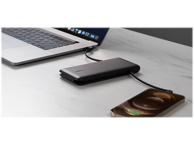Belkin BOOST CHARGE Plus Lightning/USB Type-C Power Bank for Most Smartphones, 10000mAh, Black (BPB006BTBLK)