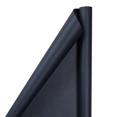 JAM Paper Wrapping Paper,25 Sq. ft. x 30, Matte Cobalt Navy Blue (277013523)