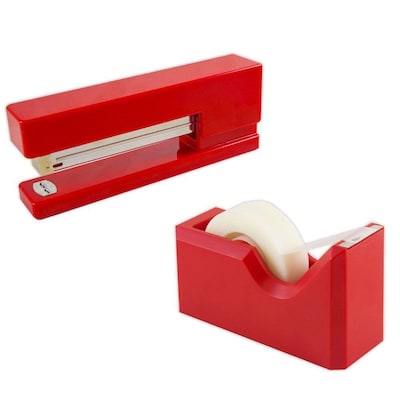 JAM Paper Desk Organizer Set, Red (3378RE)