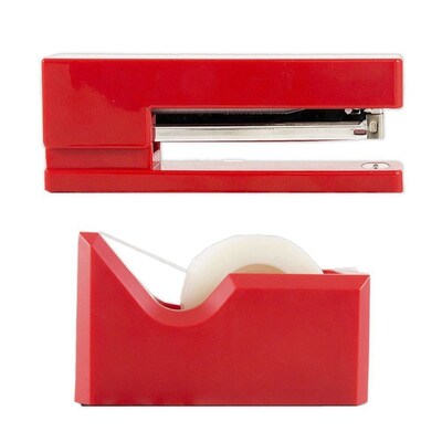 JAM Paper Desk Organizer Set, Red (3378RE)