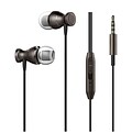 Insten 3.5mm Metal Stereo In-Ear Headphone Handsfree Headset (Microphone, Volume Control, Magnetic Adsorption) - Black