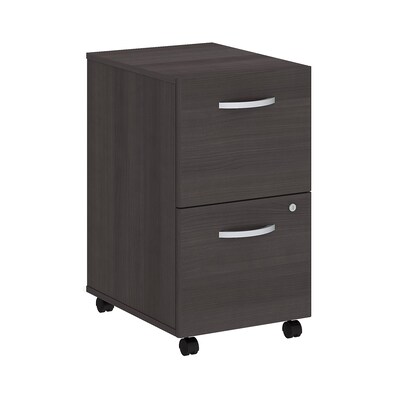 Bush Business Furniture Studio C 2 Drawer Mobile File Cabinet Storm Gray Scf116sgsu Quill Com
