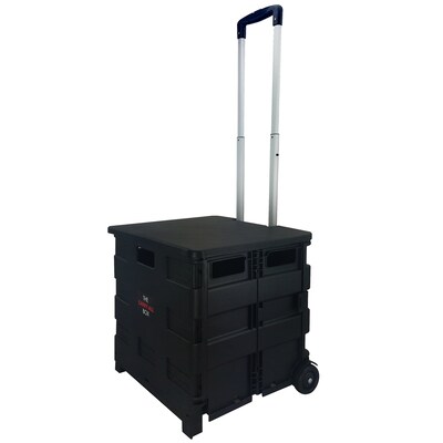Elama Plastic/Poly Mobile Utility Cart, Charcoal Gray (935102827M)