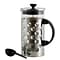 Mr Coffee 107317.01 Polka Dot Brew 32 oz. Silver Glass Coffee Press with Scoop