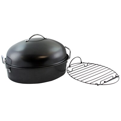 Gibson Home Kenmar High Dome Oval Roaster Black (90008.01)
