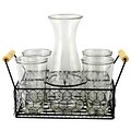 General Store Cottage Chic 5-Piece Carafe Set with Wire Caddy (116301.06)