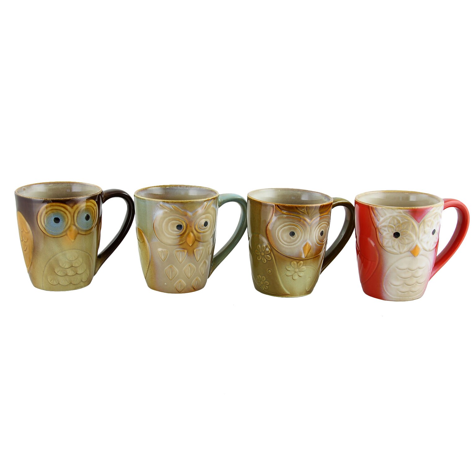 Gibson Owl City 17 Ounces Mug Set  4-Pack (85223.01)