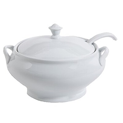 Gracious Dining 12.75" Tureen With Ladle White (105967.03)