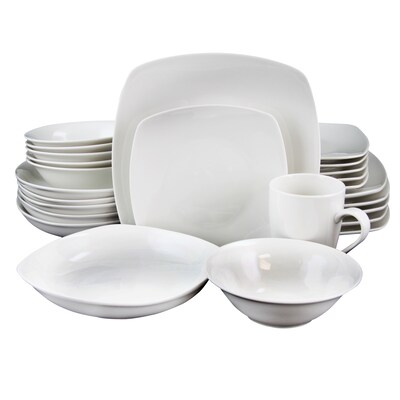 Gibson Hagen 30-Piece Porcelain Dinnerware Set White