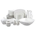 Gibson Zen Buffetware 39-Piece Ceramic Dinnerware Set White 110999.39