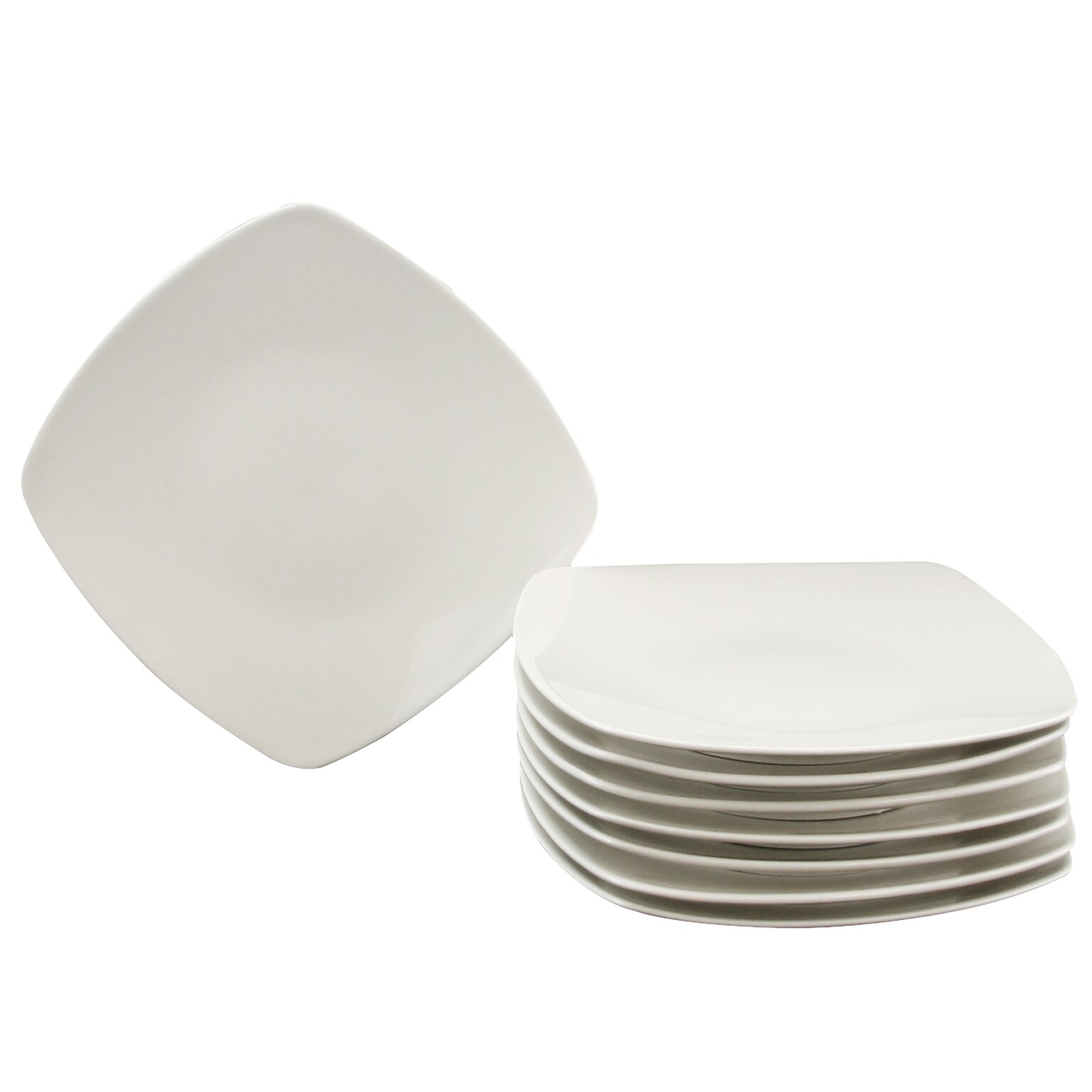 Gibson Zen Buffetware 7.15 in. Salad Plate Set White 108042.08