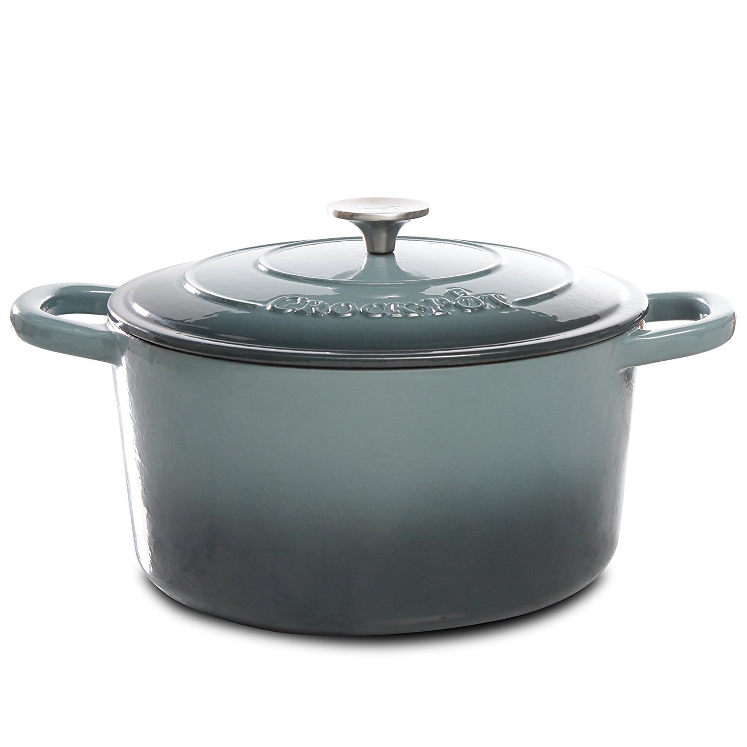 Crock-Pot Artisan  Cast Iron  11.50 x 10.80 Self-Basting Dutch Oven Slate Grey (69140.02)