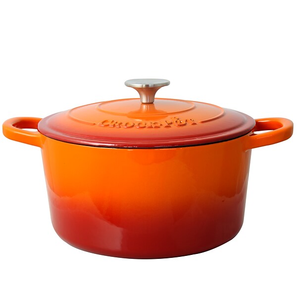 Crock-Pot Artisan  Cast Iron  11.50 x 10.80 Self-Basting Dutch Oven Orange (109469.02)