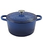 Crock-Pot Artisan  Cast Iron  11.50" x 10.80" Self-Basting Dutch Oven Sapphire Blue (69142.02)