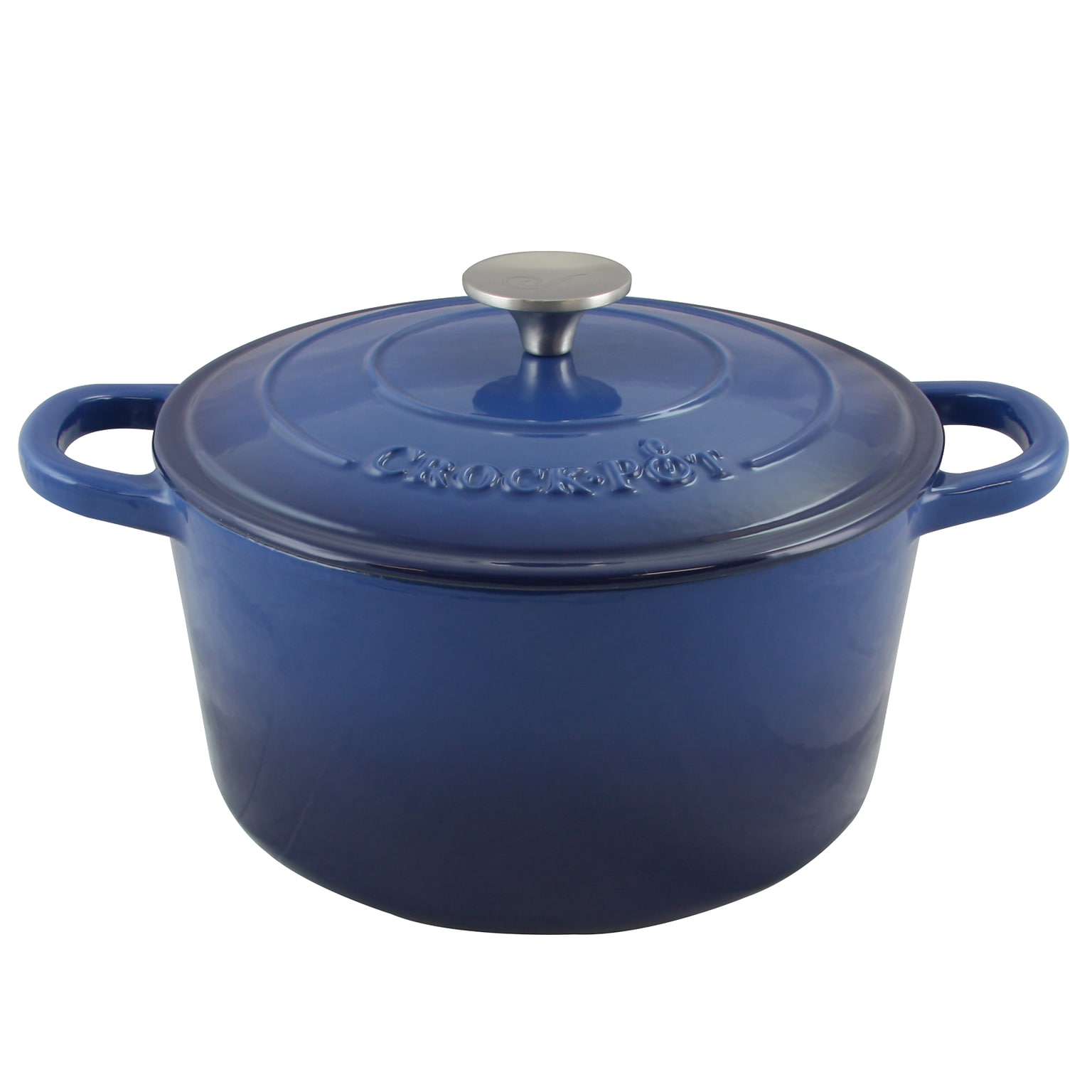 Crock-Pot Artisan  Cast Iron  11.50 x 10.80 Self-Basting Dutch Oven Sapphire Blue (69142.02)