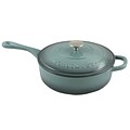 Crock-Pot Artisan Cast Iron 3.5 qt. Deep Saute Pan with Self-Basting Lid, Slate Grey (112012.02)
