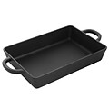 Crock-Pot Artisan Cast Iron 13 in. Preseasoned Lasagna Pan, Black (112010.01)