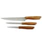 Gibson Home  107193.03 Seward Stainless Steel 3-Piece Cutlery Set with Wooden Handle