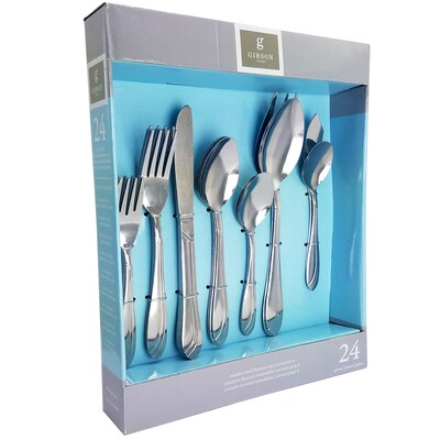Gibson Home  83692.24 Biviere  Stainless Steel 24-Piece Flatware Set