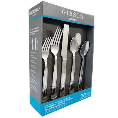 Gibson 111956.20 Grand Abby Stainless Steel 20-Piece Flatware Set