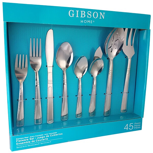 Gibson Home 79678.45 Astonshire  Stainless Steel 45-Piece Flatware Set