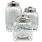 General Store Cottage Chic 3-Piece Canister Set Clear Glass (108179.03)