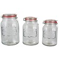 Coca-Cola Country Classic 3-Piece Embossed Glass Preserving/Storage Jar (116430.03)
