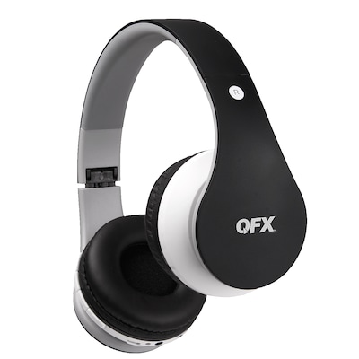 QFX H-254 BLACK Over Ear Folding Bluetooth Stereo Headphones With Microphone Black