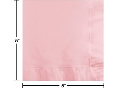 Creative Converting Touch of Color Beverage Napkin, 2-Ply, Classic Pink, 150 Napkins/Pack (DTC139190