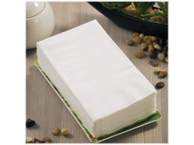 Creative Converting Better Than Linen Lunch Napkin, White, 72 Napkins/Pack (DTC913272NAP)