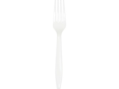 Creative Converting Touch of Color Plastic Fork, White, 150 Pieces/Pack (DTC010460BFRK)