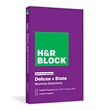 H&R Block 2021 Tax Software Deluxe + State for 1 User, Windows and Mac, Key Card (1336600-21)