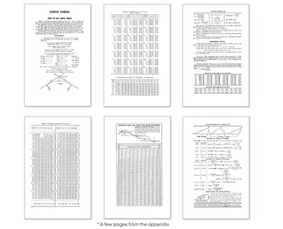 AdirPro Hardcover Notebook, Surveyor Transit Field Notepad, 6/Pack (T648X4-6)