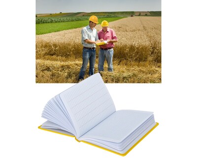 AdirPro Hardcover Notebook, Surveyor Transit Field Notepad, 6/Pack (T648X4-6)