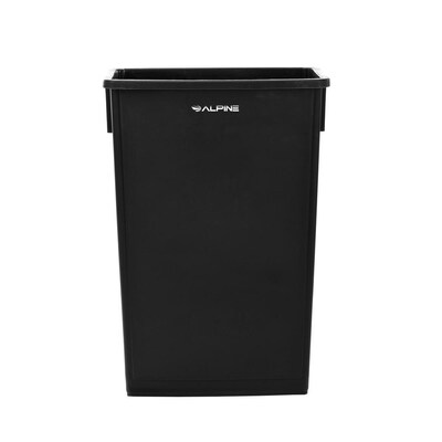 Alpine Industries Polypropylene Trash Can, 23 Gallon, Black (ALP477-BLK)