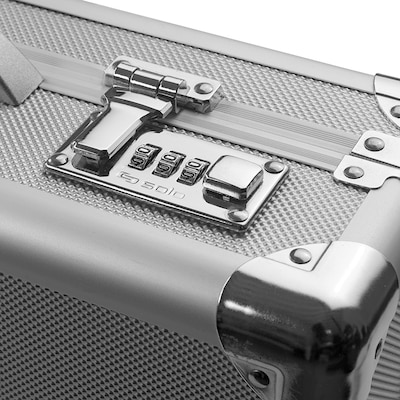 Solo New York Midtown Fifth Avenue Hard-Sided Aluminum Attache, Laptop Compatible, Titanium (AC100-10)