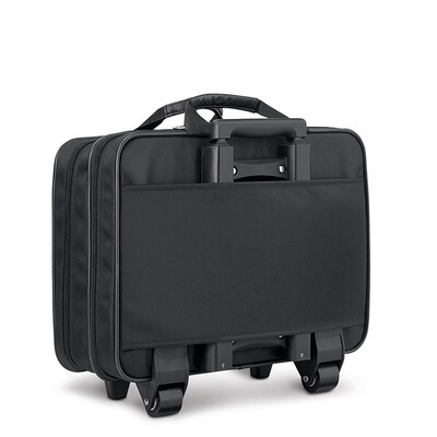 Solo New York Midtown Laptop Rolling Briefcase, Black Polyester (B100-4)