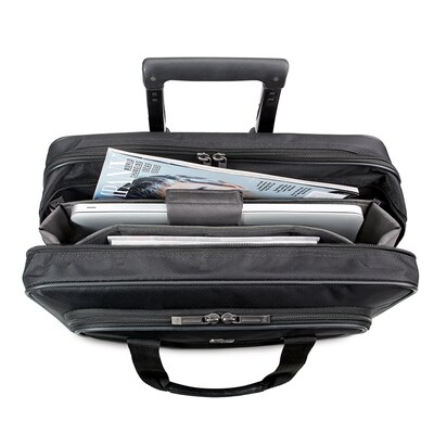 Solo New York Midtown Laptop Rolling Briefcase, Black Polyester (B100-4)