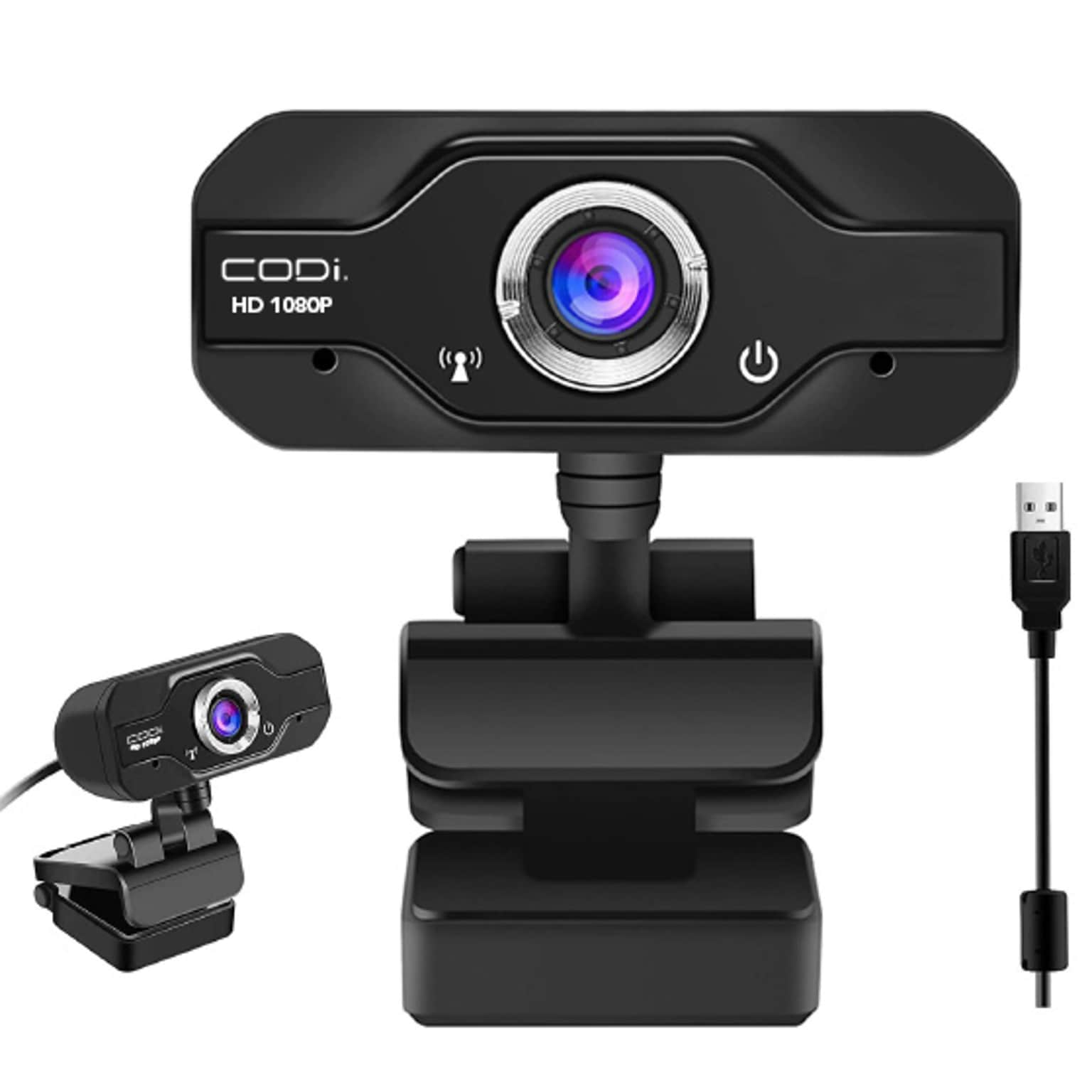 CODi Aquila HD 1080P Fixed Focus Webcam, Black  (A05024)