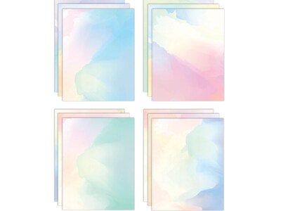 Better Office Stationery Paper, Assorted Watercolor Designs, 100/Pack (64505)