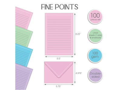 Better Office Mini Stationery Kits, Assorted Colors, 50/Set (63904)
